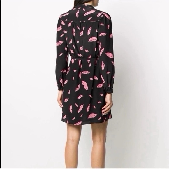 DVF Diane von Furstenberg Falling Lips Tie-Waist Dress - Picture 7 of 12
